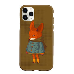 Чехол iPhone 11 Pro матовый Лисичка милашка, цвет: 3D-коричневый