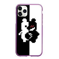 Чехол iPhone 11 Pro матовый Monokuma pixel, цвет: 3D-фиолетовый