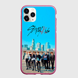 Чехол iPhone 11 Pro матовый Stray Kids Double Knot, цвет: 3D-малиновый