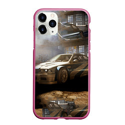 Чехол iPhone 11 Pro матовый Nfs most wanted bmw, цвет: 3D-малиновый