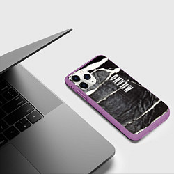 Чехол iPhone 11 Pro матовый Vanguard rags - Milano, цвет: 3D-фиолетовый — фото 2