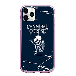 Чехол iPhone 11 Pro матовый Cannibal Corpse - брызги, цвет: 3D-розовый