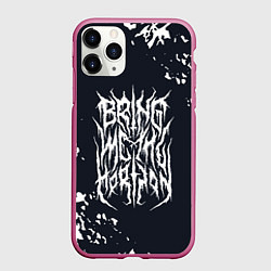 Чехол iPhone 11 Pro матовый Bring Me the Horizon краска, цвет: 3D-малиновый