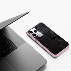 Чехол iPhone 11 Pro матовый Треснутый асфальт, цвет: 3D-розовый — фото 2