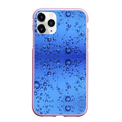 Чехол iPhone 11 Pro матовый Капли воды - текстура, цвет: 3D-розовый