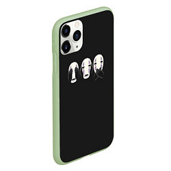 Чехол iPhone 11 Pro матовый Каонаси-Безликий, цвет: 3D-салатовый — фото 2