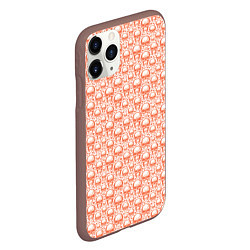 Чехол iPhone 11 Pro матовый Череп и сердце, цвет: 3D-коричневый — фото 2