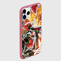 Чехол iPhone 11 Pro матовый Граффити - комикс, цвет: 3D-малиновый — фото 2