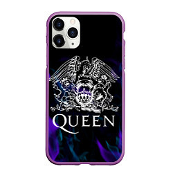 Чехол iPhone 11 Pro матовый Queen пламя неон, цвет: 3D-фиолетовый