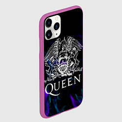 Чехол iPhone 11 Pro матовый Queen пламя неон, цвет: 3D-фиолетовый — фото 2