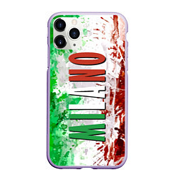 Чехол iPhone 11 Pro матовый Флаг Италии - кляксы