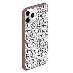 Чехол iPhone 11 Pro матовый Череп бесформенный, цвет: 3D-коричневый — фото 2