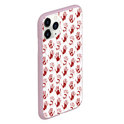 Чехол iPhone 11 Pro матовый Кровавая рука, цвет: 3D-розовый — фото 2