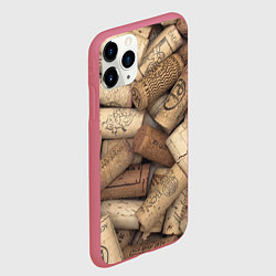 Чехол iPhone 11 Pro матовый Винные пробки - композиция, цвет: 3D-малиновый — фото 2