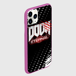 Чехол iPhone 11 Pro матовый Doom - краска, цвет: 3D-фиолетовый — фото 2