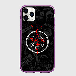 Чехол iPhone 11 Pro матовый Travis Scott - фортнайт, цвет: 3D-фиолетовый