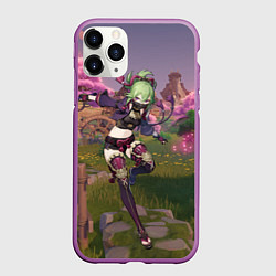 Чехол iPhone 11 Pro матовый Куки Синобу, цвет: 3D-фиолетовый