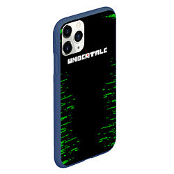 Чехол iPhone 11 Pro матовый Undertale game сердечко, цвет: 3D-тёмно-синий — фото 2