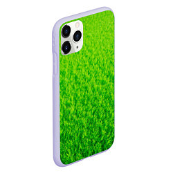 Чехол iPhone 11 Pro матовый Трава зеленая, цвет: 3D-светло-сиреневый — фото 2