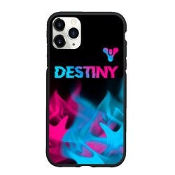 Чехол iPhone 11 Pro матовый Destiny - neon gradient: символ сверху