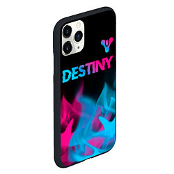 Чехол iPhone 11 Pro матовый Destiny - neon gradient: символ сверху, цвет: 3D-черный — фото 2