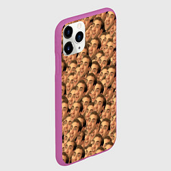 Чехол iPhone 11 Pro матовый Николас Кейдж мем, цвет: 3D-фиолетовый — фото 2