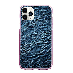Чехол iPhone 11 Pro матовый Текстура мятой бумаги, цвет: 3D-розовый