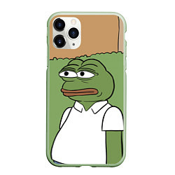 Чехол iPhone 11 Pro матовый Pepe Gomer прячется в кусты, цвет: 3D-салатовый