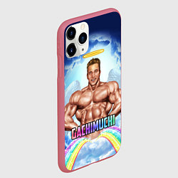 Чехол iPhone 11 Pro матовый Гачимучи мем, цвет: 3D-малиновый — фото 2