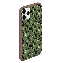 Чехол iPhone 11 Pro матовый Милитари клякса мини, цвет: 3D-коричневый — фото 2
