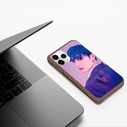 Чехол iPhone 11 Pro матовый Stray Kids 2nd World Tour Maniac Bang Chan, цвет: 3D-коричневый — фото 2