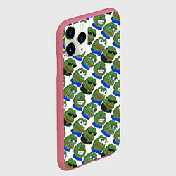 Чехол iPhone 11 Pro матовый Эмоции Пепе, цвет: 3D-малиновый — фото 2