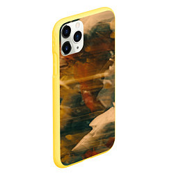 Чехол iPhone 11 Pro матовый Туманные сюрреалистичные краски, цвет: 3D-желтый — фото 2