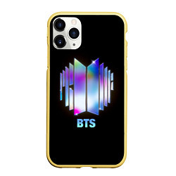 Чехол iPhone 11 Pro матовый BTS gradient logo, цвет: 3D-желтый