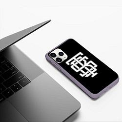 Чехол iPhone 11 Pro матовый BTS alternative logo, цвет: 3D-серый — фото 2