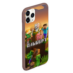 Чехол iPhone 11 Pro матовый Альберт Minecraft, цвет: 3D-коричневый — фото 2