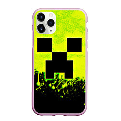 Чехол iPhone 11 Pro матовый Creeper neon, цвет: 3D-розовый