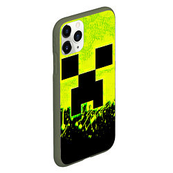 Чехол iPhone 11 Pro матовый Creeper neon, цвет: 3D-темно-зеленый — фото 2