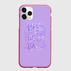 Чехол iPhone 11 Pro матовый BTS live goes on, цвет: 3D-малиновый