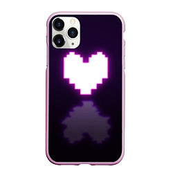 Чехол iPhone 11 Pro матовый Undertale heart neon, цвет: 3D-розовый