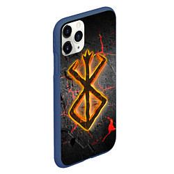 Чехол iPhone 11 Pro матовый Berserk fire, цвет: 3D-тёмно-синий — фото 2