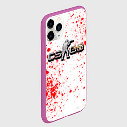 Чехол iPhone 11 Pro матовый Counter Strike bullet, цвет: 3D-фиолетовый — фото 2