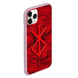 Чехол iPhone 11 Pro матовый Berserk red smudges, цвет: 3D-розовый — фото 2