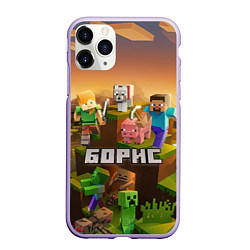 Чехол iPhone 11 Pro матовый Борис Minecaft