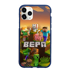 Чехол iPhone 11 Pro матовый Вера Minecraft, цвет: 3D-тёмно-синий