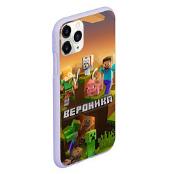 Чехол iPhone 11 Pro матовый Вероника Minecraft, цвет: 3D-светло-сиреневый — фото 2
