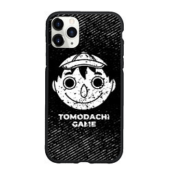 Чехол iPhone 11 Pro матовый Tomodachi Game с потертостями на темном фоне, цвет: 3D-черный
