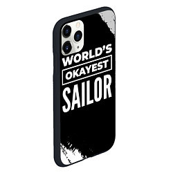 Чехол iPhone 11 Pro матовый Worlds okayest sailor - dark, цвет: 3D-черный — фото 2