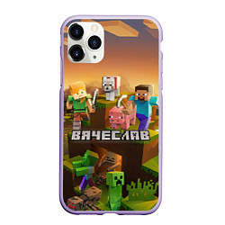 Чехол iPhone 11 Pro матовый Вячеслав Minecraft