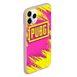 Чехол iPhone 11 Pro матовый PUBG yellow, цвет: 3D-розовый — фото 2